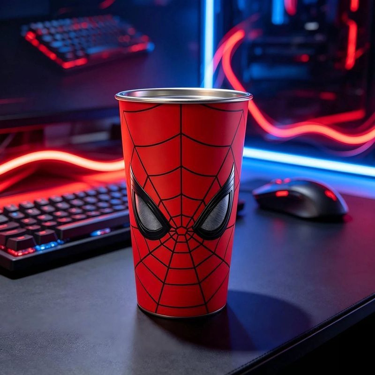 Web Hero Color Changing Tumbler with Lid & Straw, 500ml/700ml Temperature-Reactive Cup for Coffee, Soda, Water & Iced Drinks