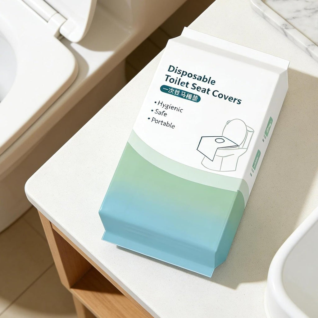 Disposable Toilet Seat Covers, Large 16 x 24 Inch, Individually Wrapped Foldable Travel Covers for Public Restrooms
