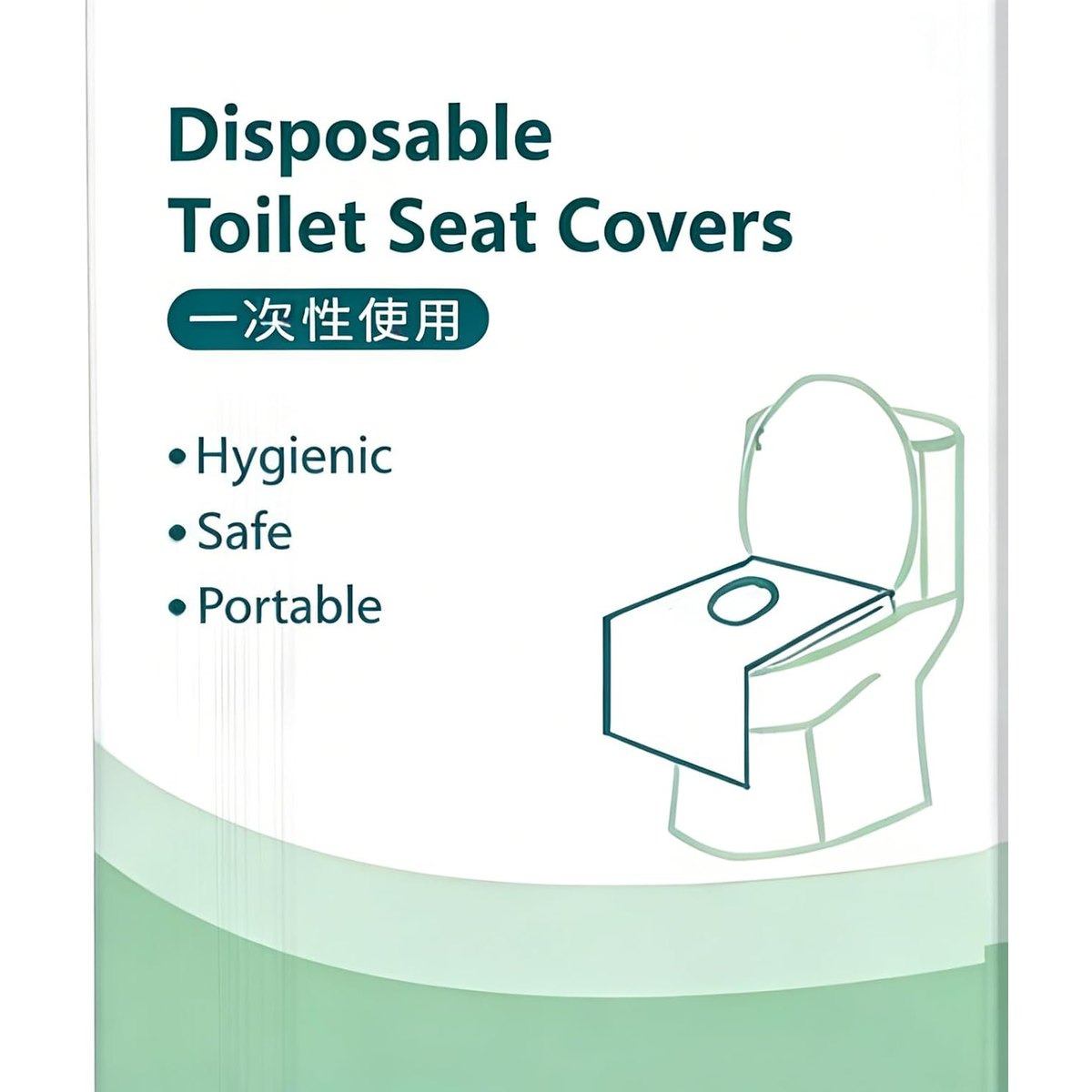 Disposable Toilet Seat Covers, Large 16 x 24 Inch, Individually Wrapped Foldable Travel Covers for Public Restrooms
